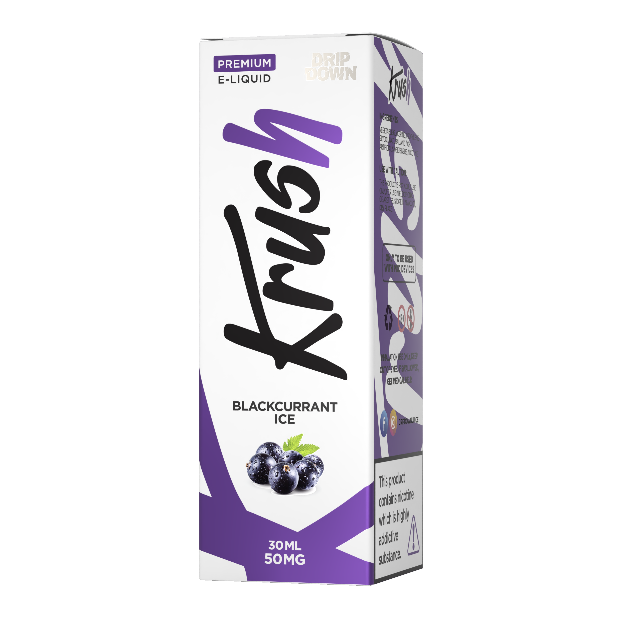KRUSH BLACKCURRANT ICE 50MG 30ML