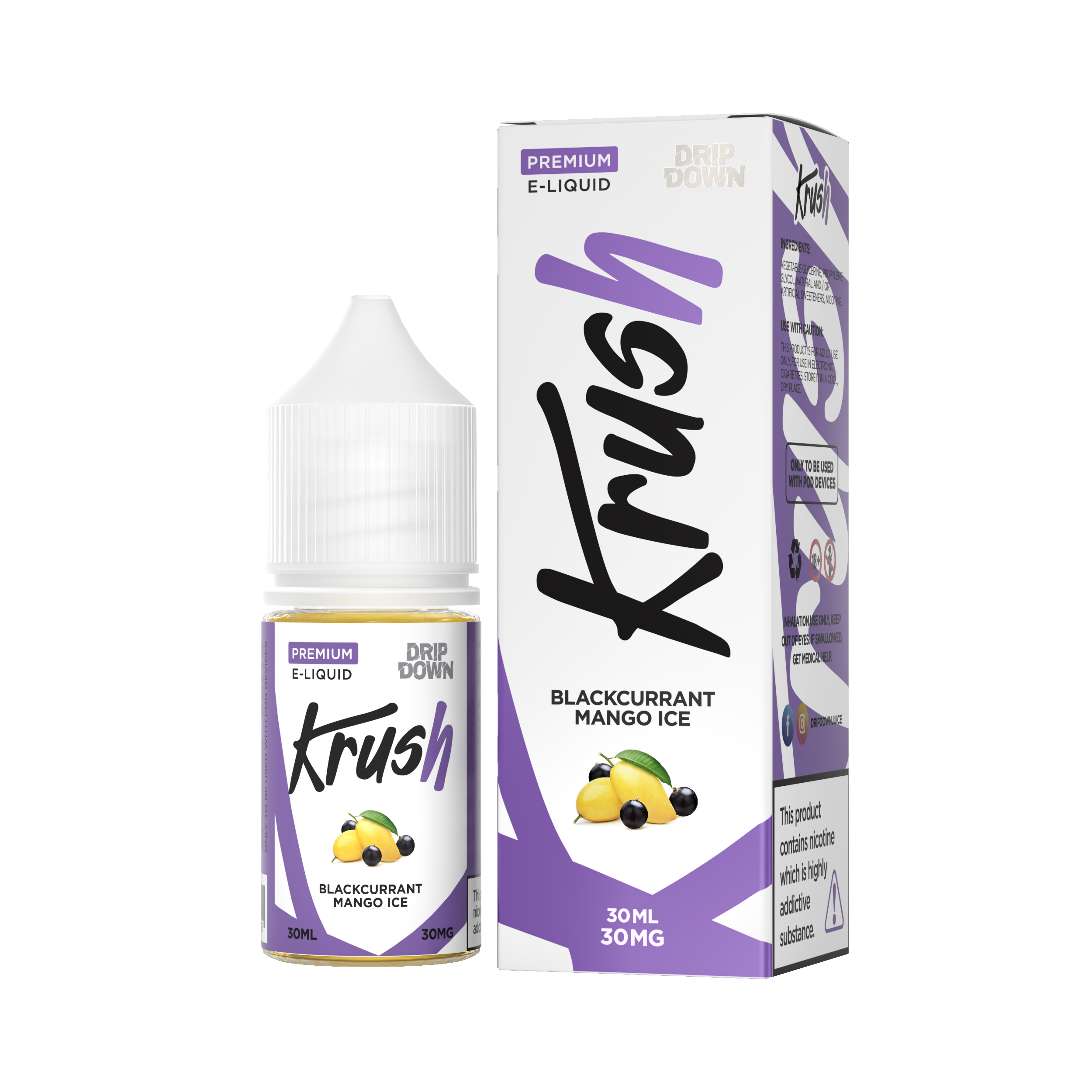 KRUSH BLACKCURRANT MANGO ICE 30MG 30ML