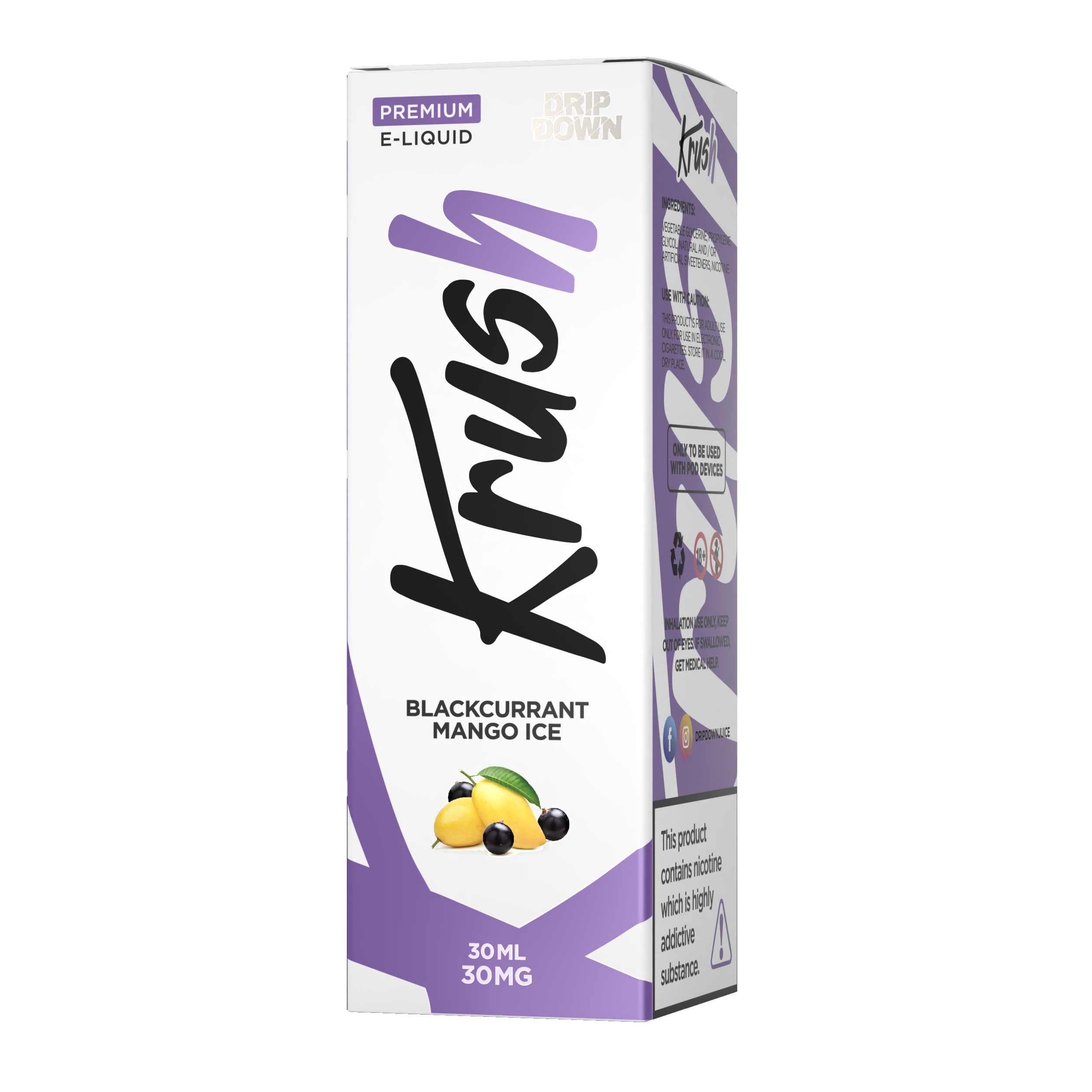 KRUSH BLACKCURRANT MANGO ICE 30MG 30ML
