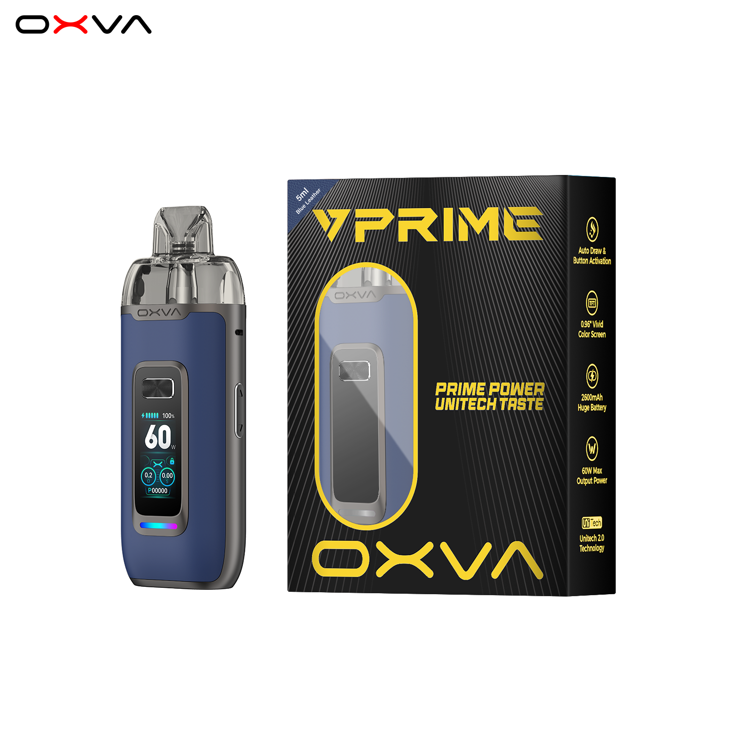 OXVA VPRIME POD KIT BLUE LEATHER
