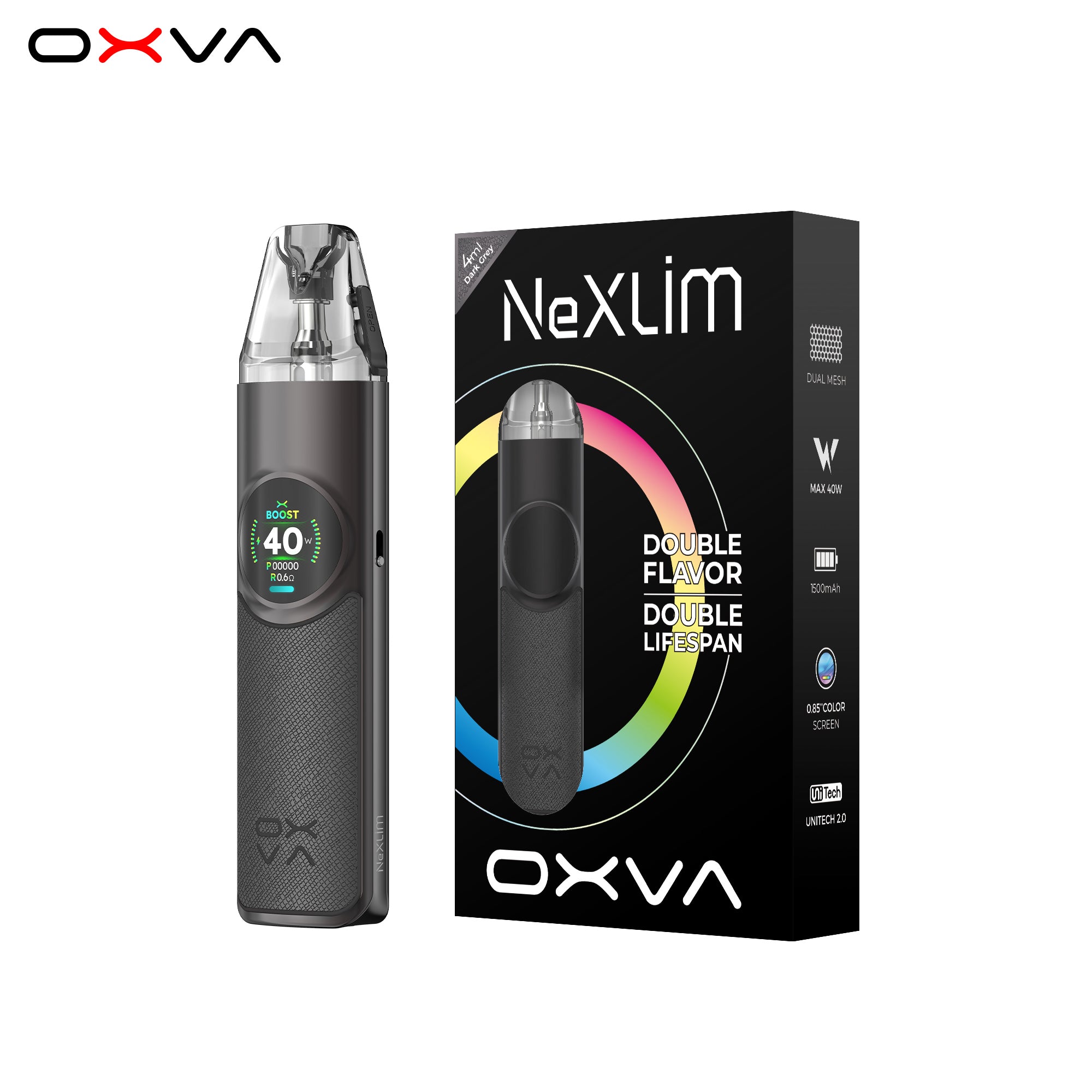 OXVA NEXLIM POD KIT DARK GREY