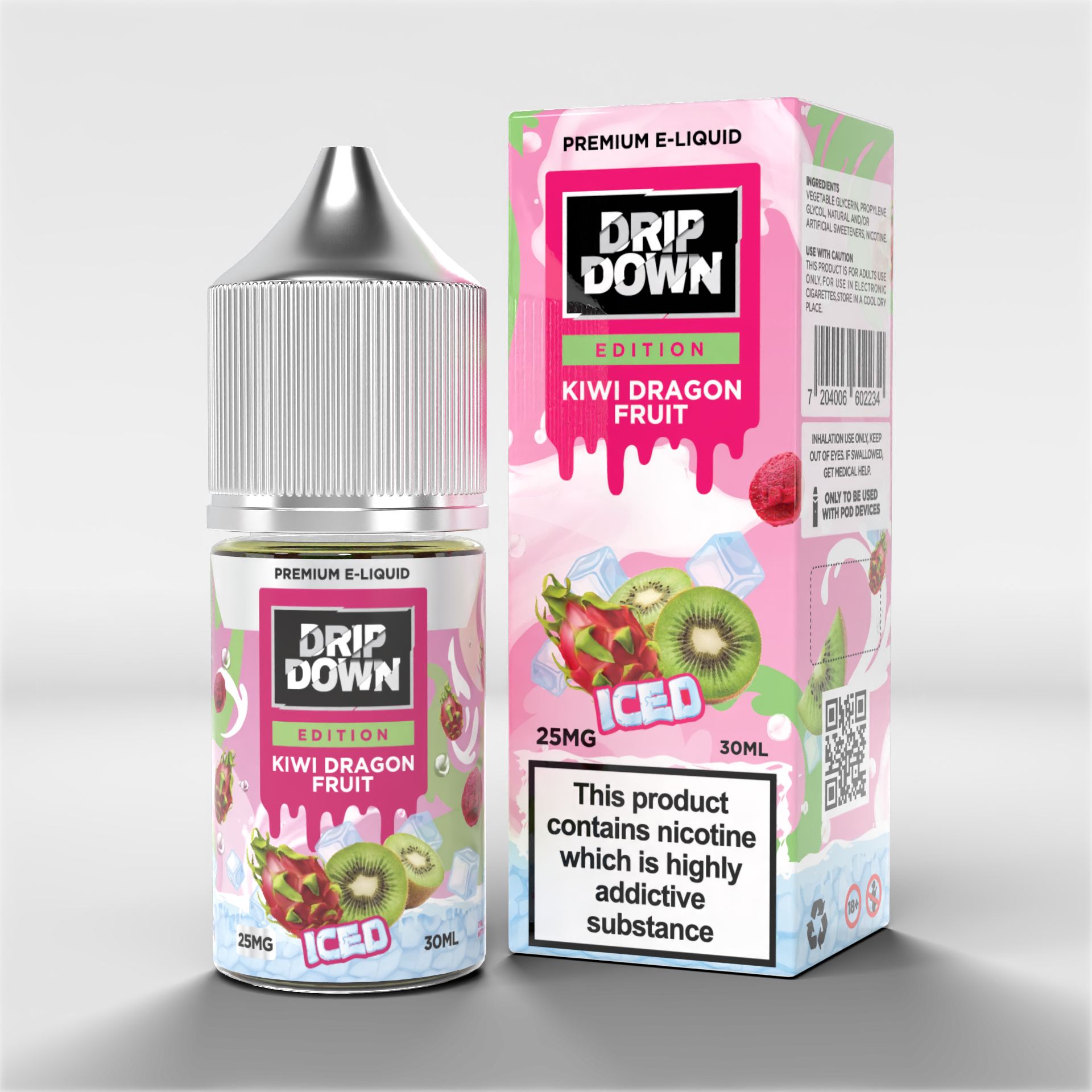 Drip Down Edition Kiwi Dragon Fruit Iced 25mg 30ml