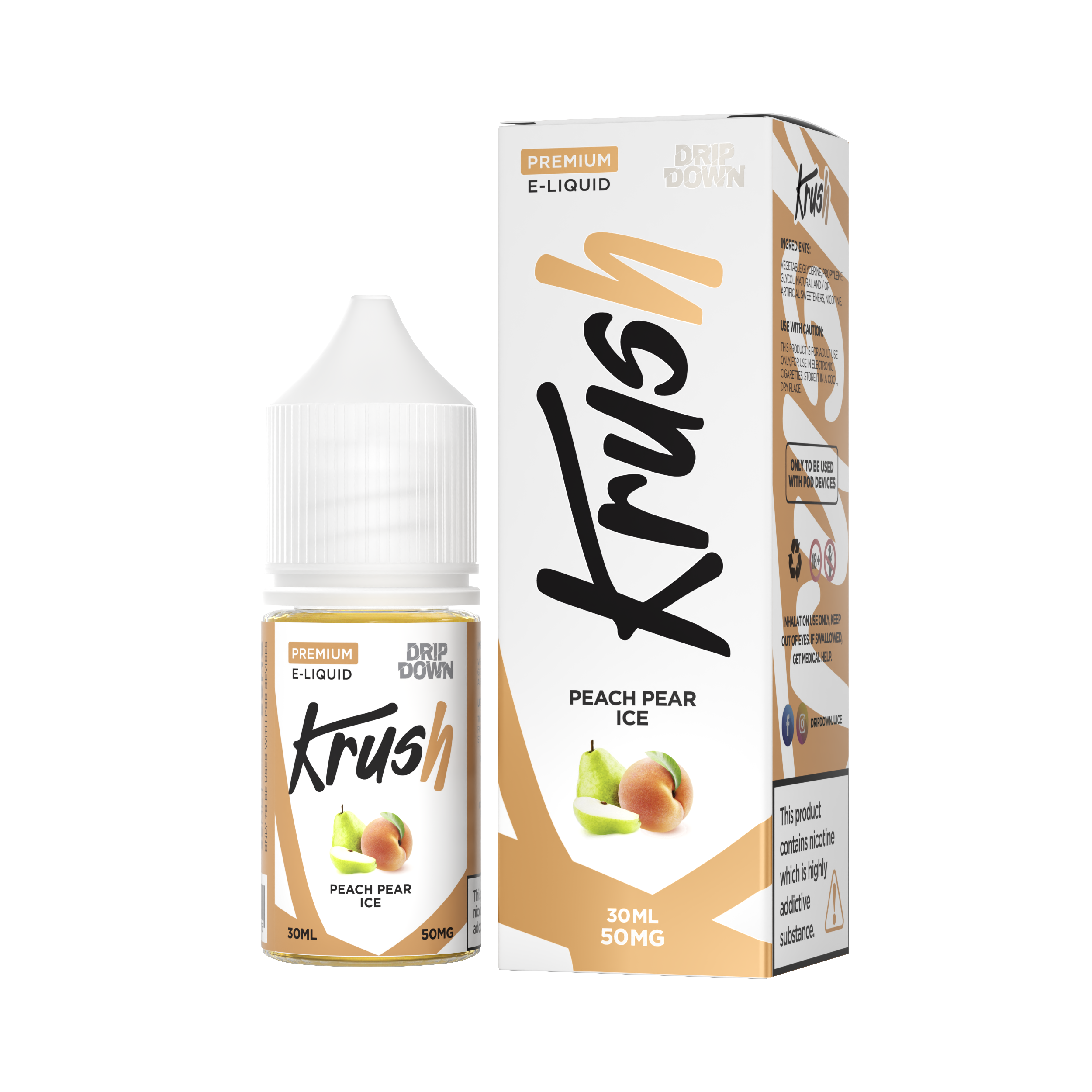 KRUSH PEACH PEAR ICE 50MG 30ML