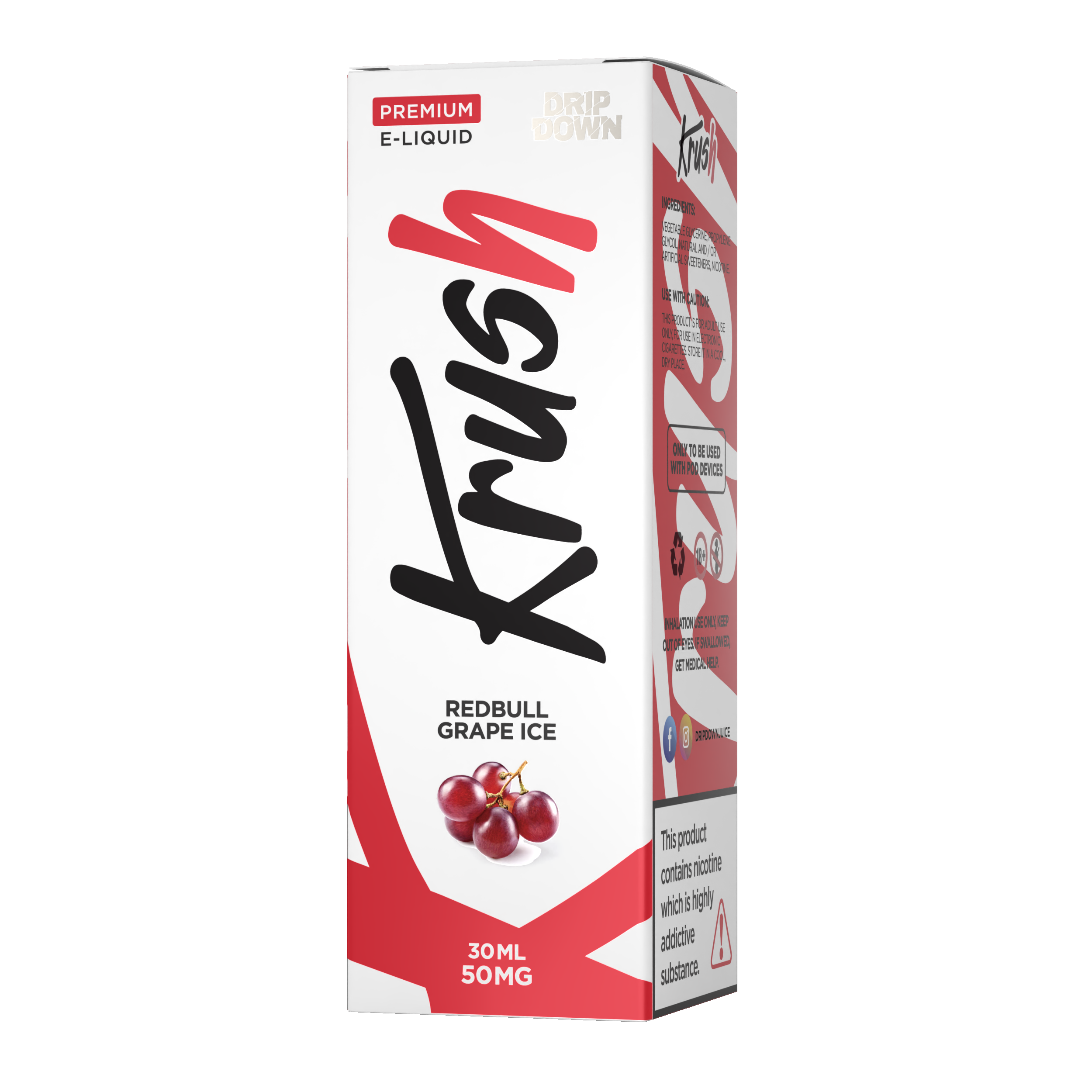 KRUSH REDBULL GRAPE ICE 50MG 30ML