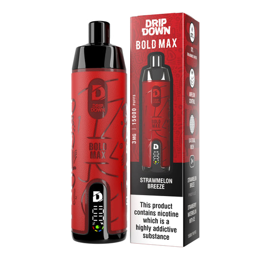 Drip Down Bold Max (DTL) – Strawmelon Breeze (3mg) (15K Puffs)