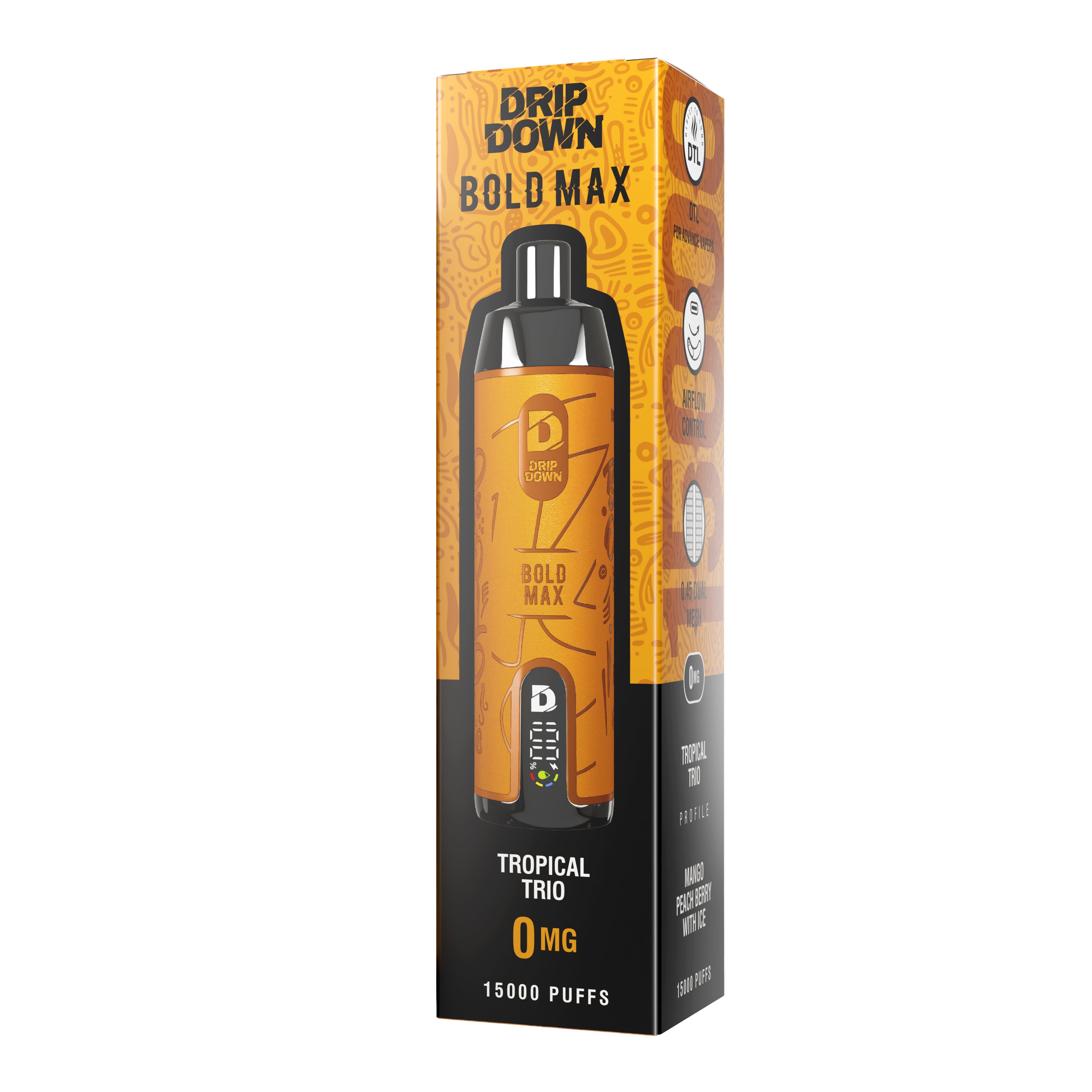 Drip Down Bold Max (DTL) – Tropical Trio (0mg) (15K Puffs)
