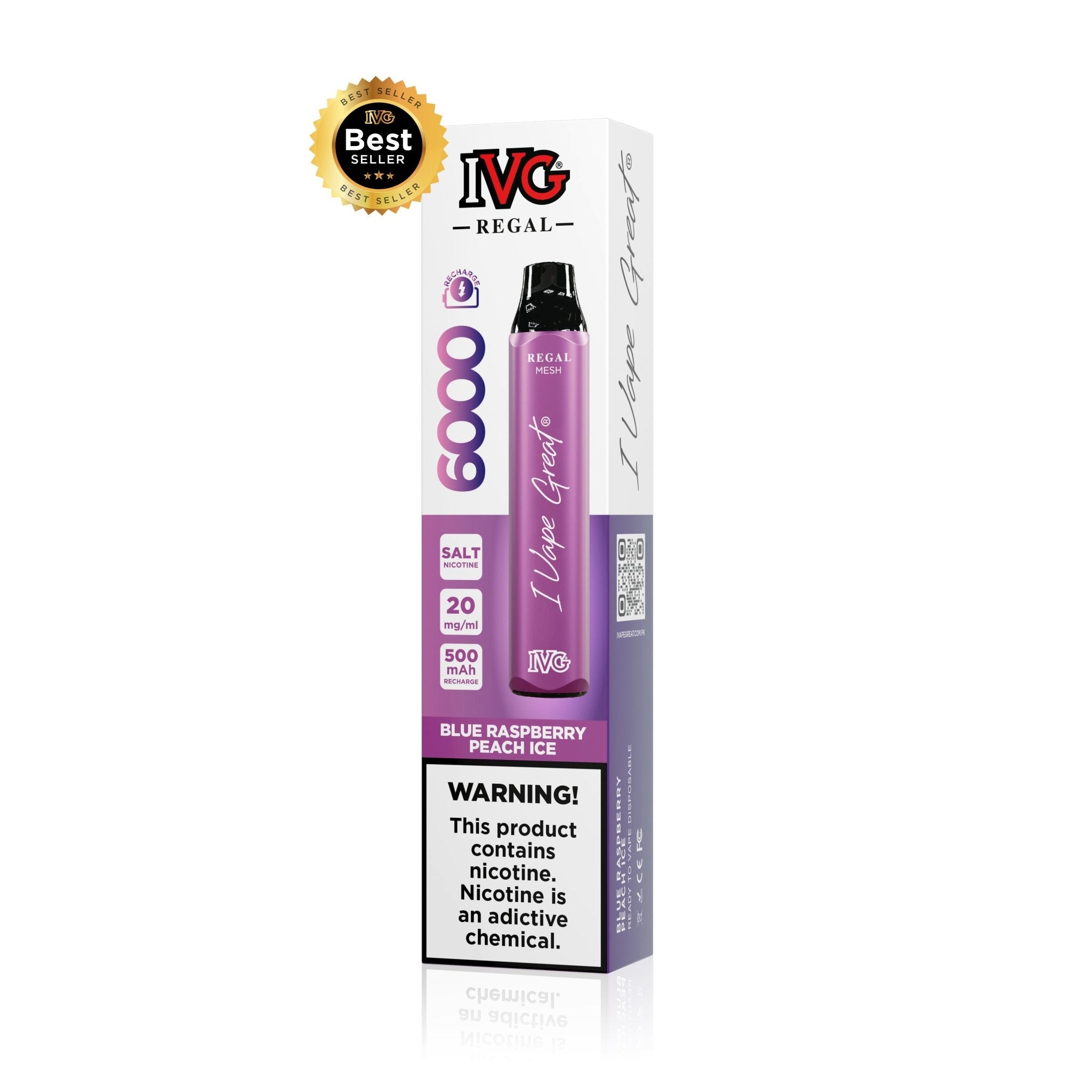 Blue Raspberry Peach Ice (20mg) - IVG Pakistan